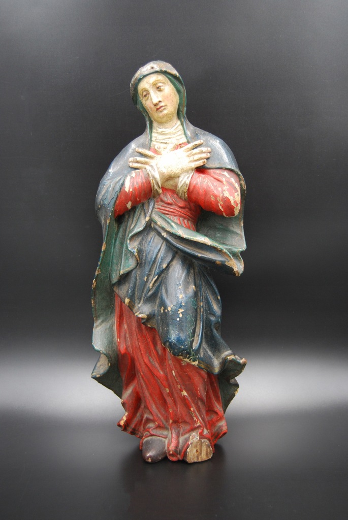 Drewniana rzeźba Matki Boskiej XIX wiek