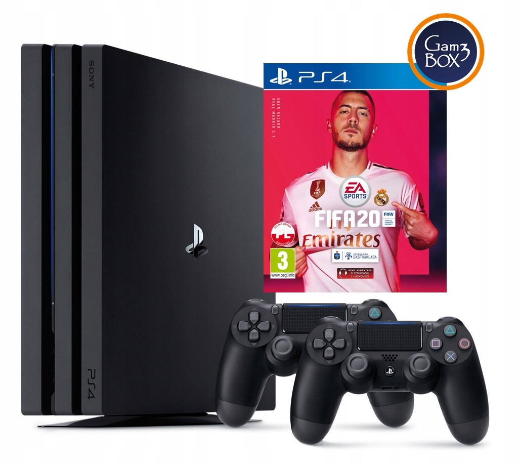 KONSOLA PS4 PLAYSTATION 4 PRO + FIFA 20 + 2X PAD