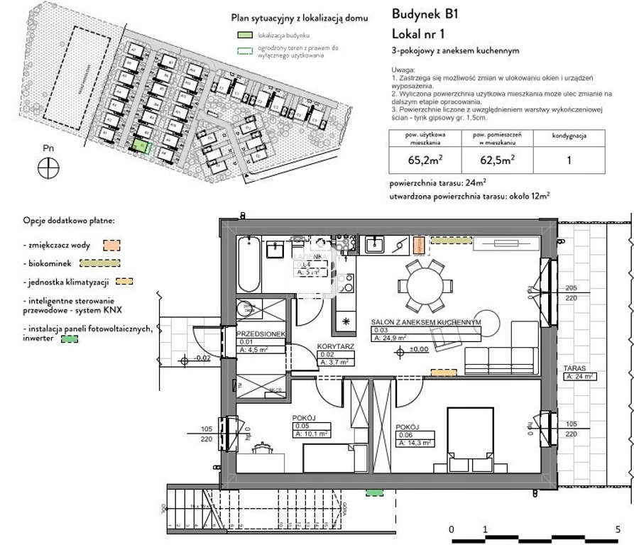 Mieszkanie, Niemcz, Osielsko (gm.), 65 m²