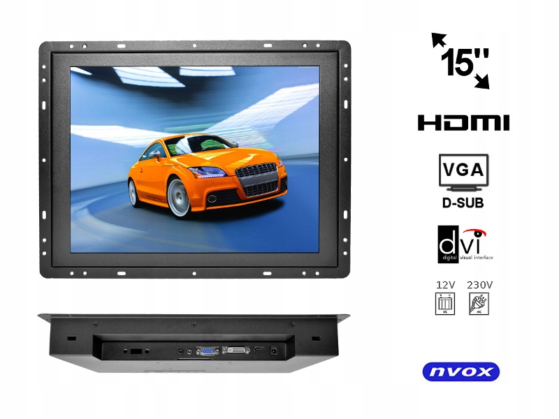 Monitor open frame LCD 15cali cali LED VGA HDMI DV