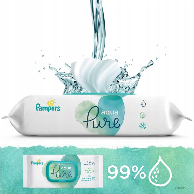 Купить Влажные салфетки PAMPERS AQUA PURE 9x48 = 432 шт.: отзывы, фото, характеристики в интерне-магазине Aredi.ru