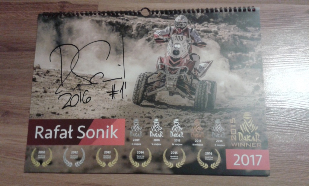 Kalendarz ścienny autograf Rafał Sonik Dakar