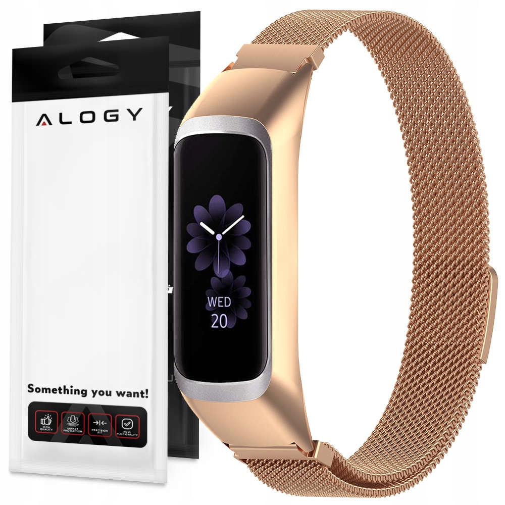 Bransoleta Milanese pasek Alogy stal nierdzewna do Samsung Galaxy Fit 2 SM-