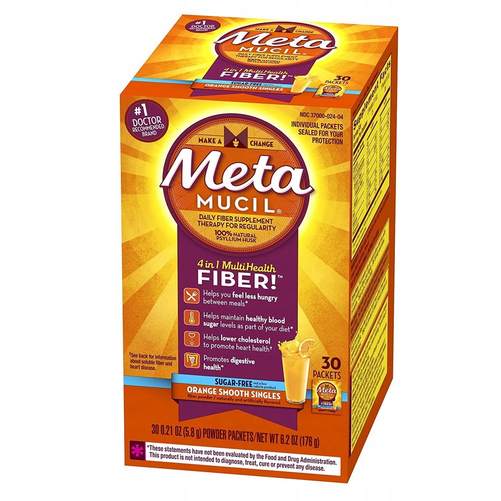 Metamucil Fiber Single Powder Sugar Free 30 Sasz. 9349698953