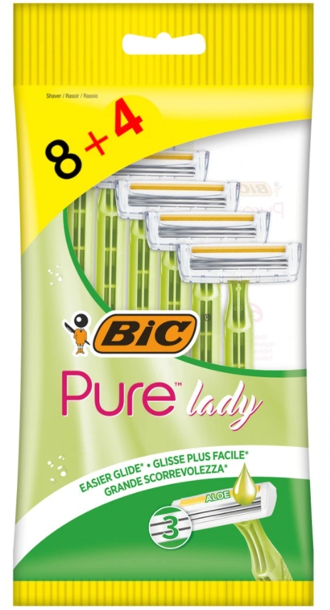 BIC PURE LADY 12 sztuk MASZYNKI do golenia ciała