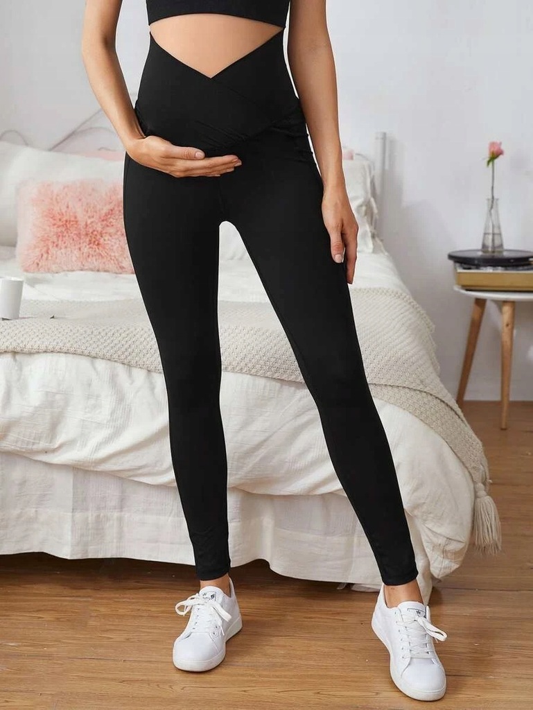 SHEIN JEDNOLITE LEGGINSY CIĄŻOWE L319