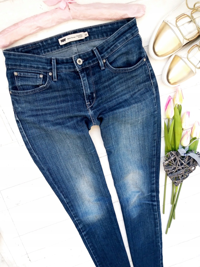 LEVIS spodnie damskie jeansy klasyczne WYSOKI M 38