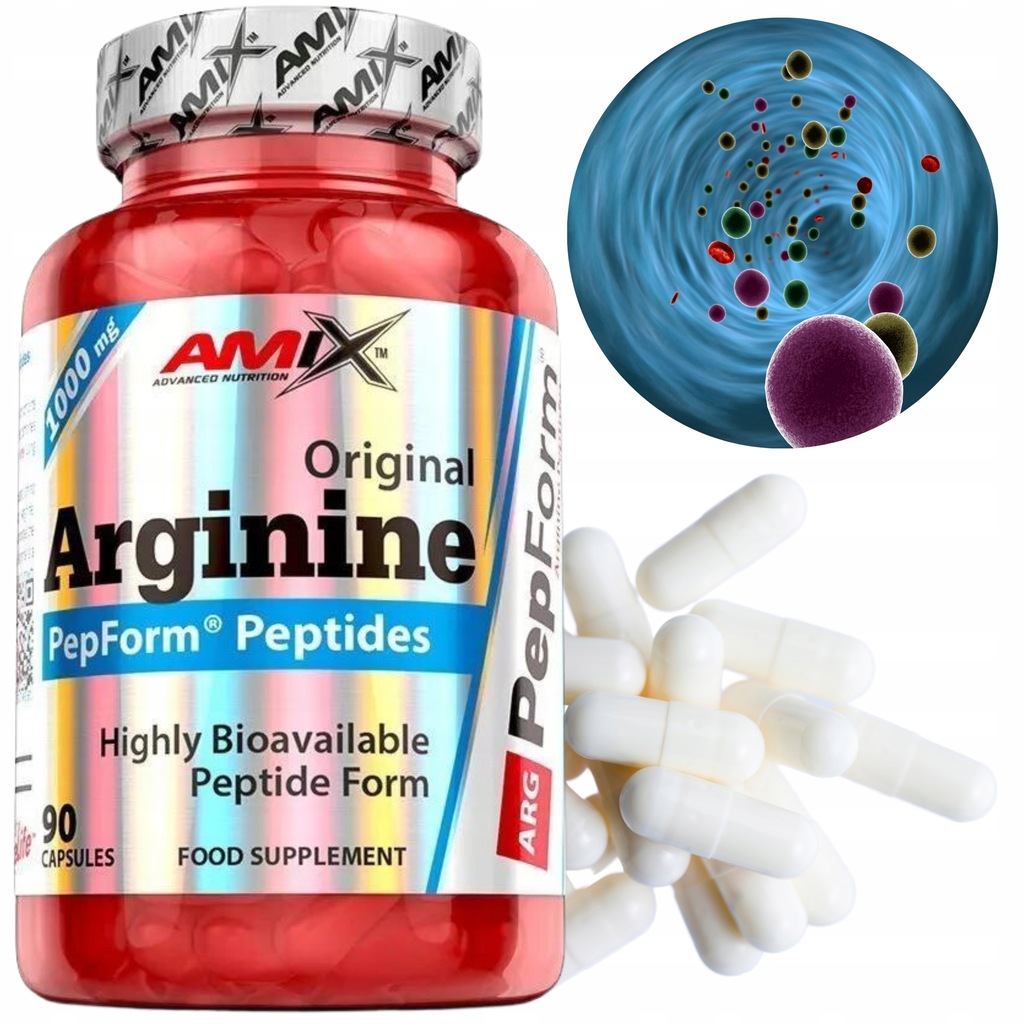 L Arginine Arginina libido Peptyd mięśnie Kapsułki