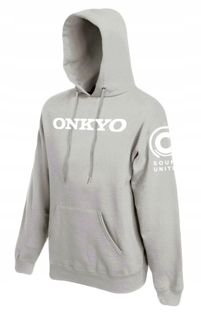BLUZA MĘSKA Z KAPTUREM ONKYO AUDIO HIFI SZARA OSTATNIA SZTUKA ROZMIAR M