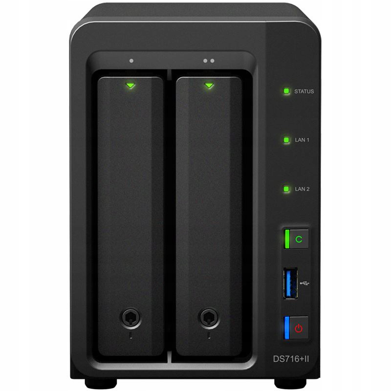 Synology DS716+II 4x 1.6 GHz DDR3 2GB 2x Bay Nas Server
