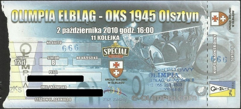 Olimpia Elbląg - Stomil Olsztyn 02.10.2010