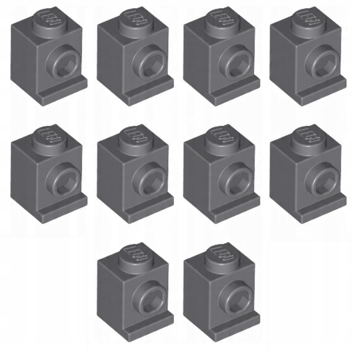 LEGO Klocek 1x1 z wypustką C. Szary Dark Bluish Gray 10 sztuk 4211044 4070