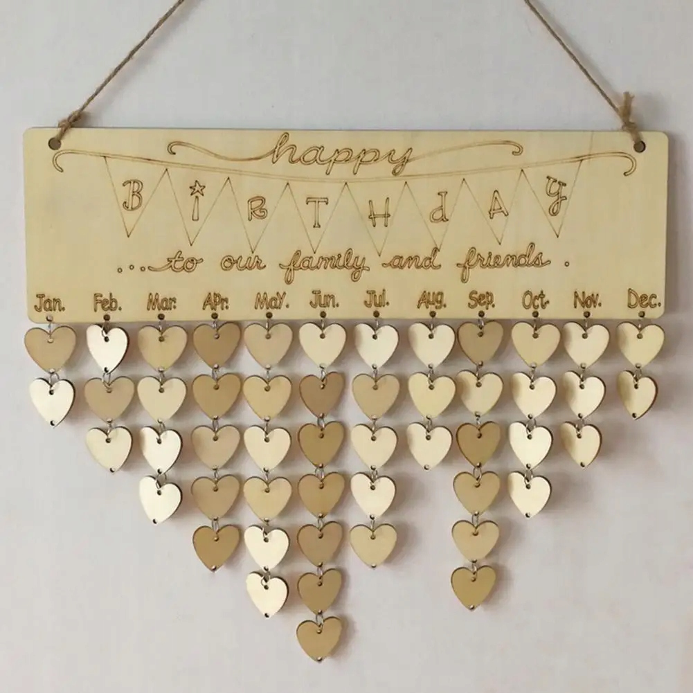 DIY Families Friends Birthday Anniversary Calenda