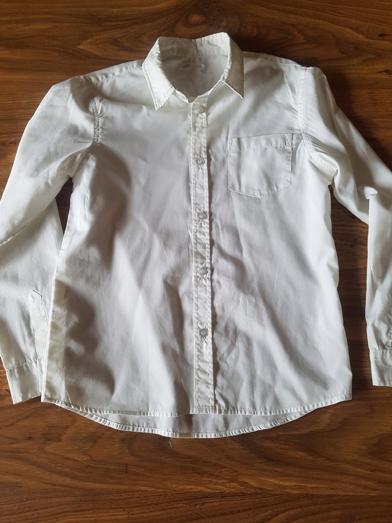 PEPCO Biała koszula chłopięca 140