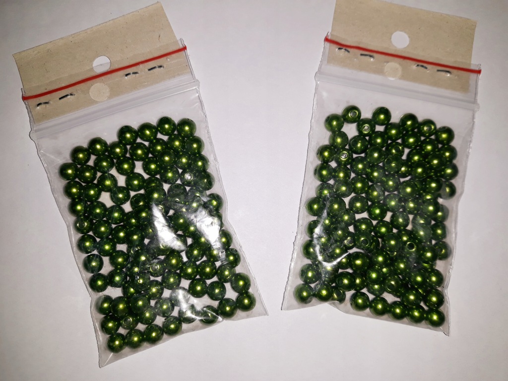Perełki zielone 6 mm 10 g