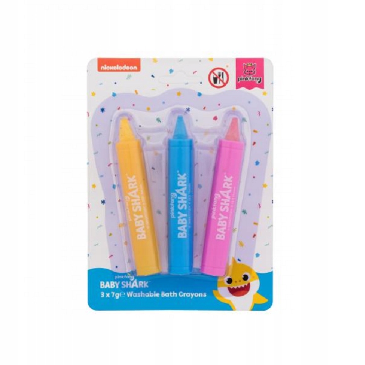 PINKFONG BABY SHARK WASHABLE BATH CRAYONS 3 x 7 g