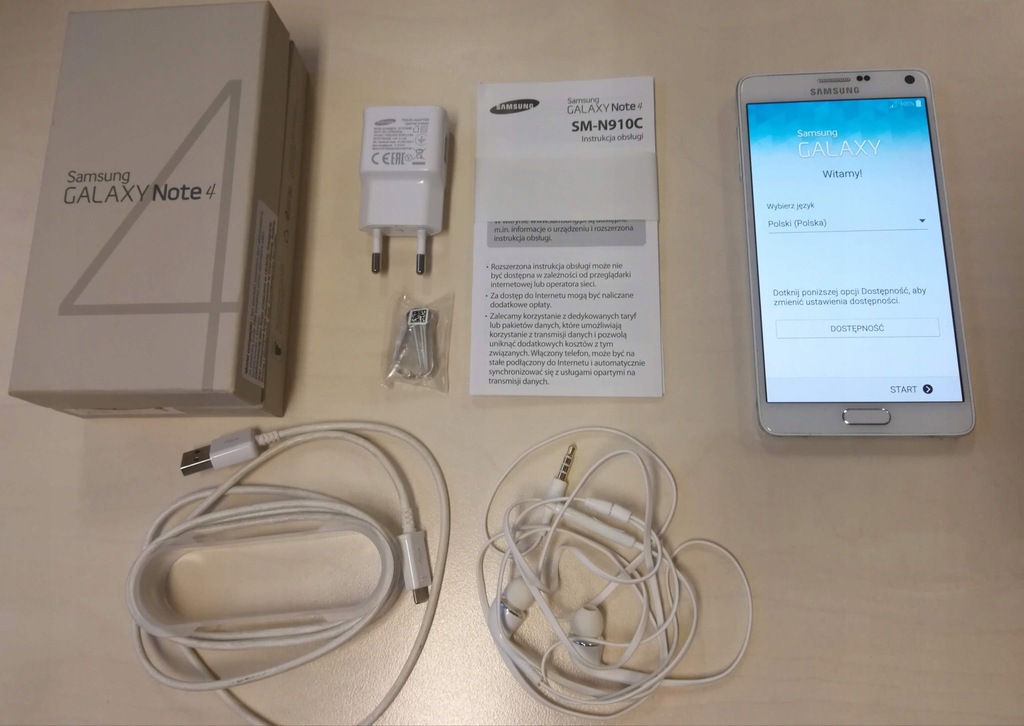 Samsung Galaxy Note 4 SM-N910C biały, od 1 zł, BCM