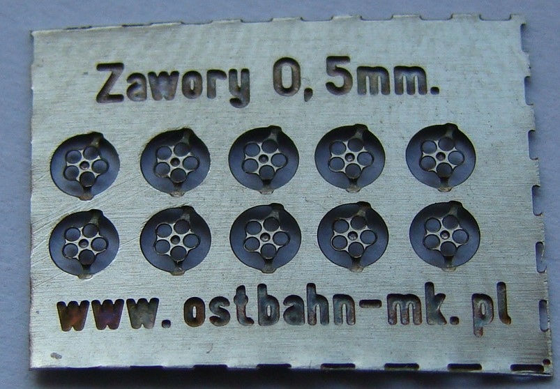 Zawory 0,5 mm (1,3 mm cały)