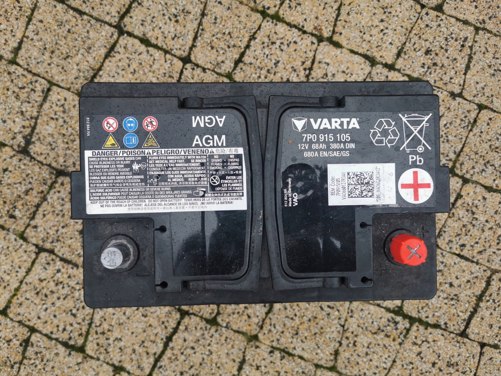 Autobatterie VW Varta 68Ah 380A 12V AGM 12V