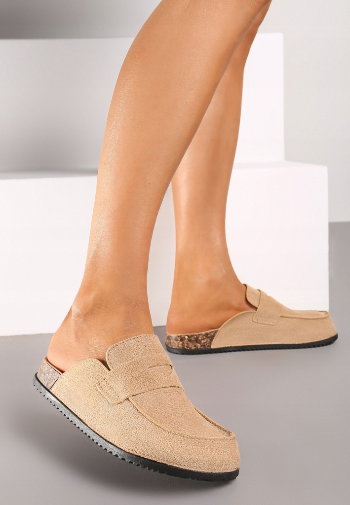 Born2Be Ciemnobeżowe Klapki damskie 36 Casual
