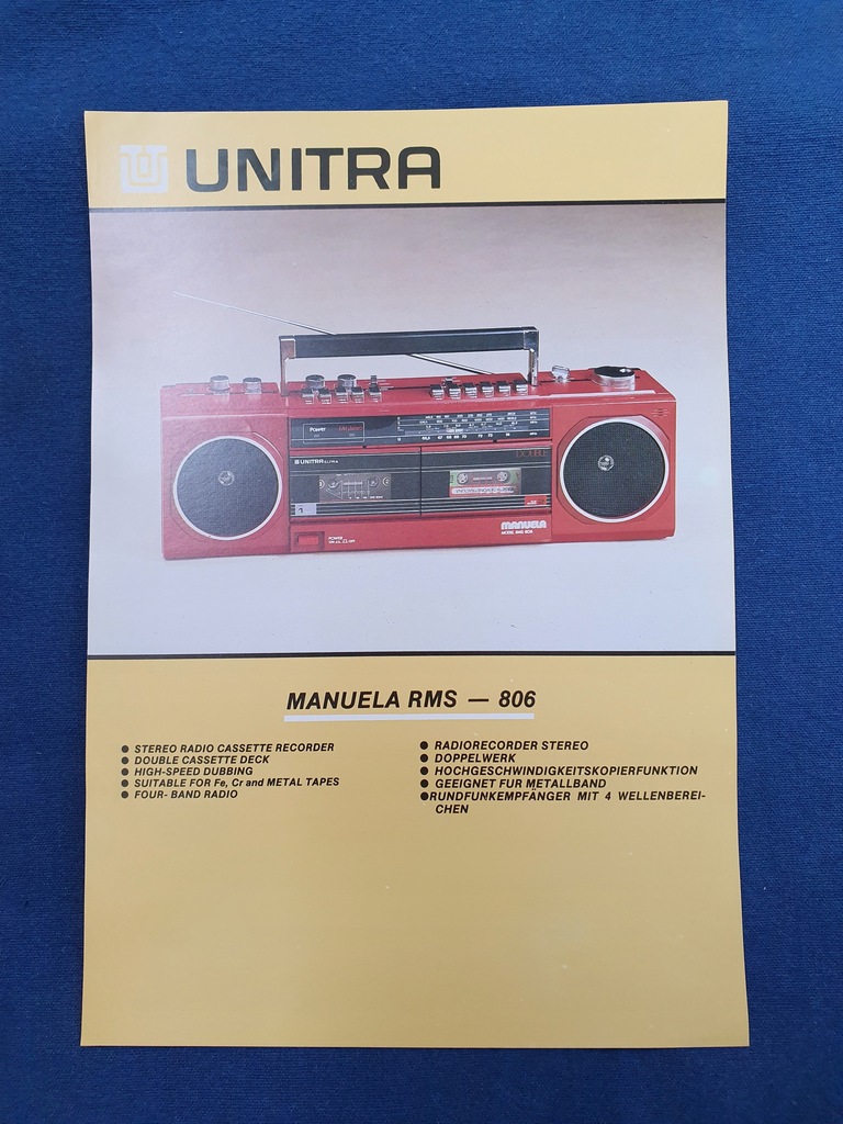 MAGNETOFON UNITRA ELTRA MANUELA RMS-806