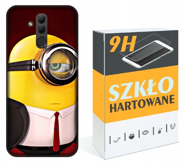 ETUI SZKŁO Huawei Mate 20 Lite Minionki