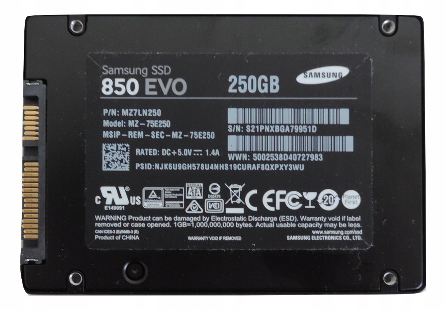 Dysk SSD SAMSUNG 250GB