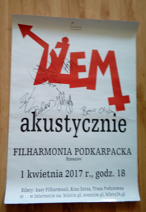 Dżem- plakat - autografy - aukcja dla Kuby