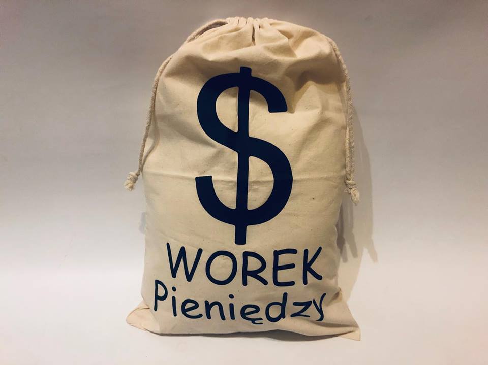 WOREK PIENIĘDZY Nowy worek pusty na pieniądze