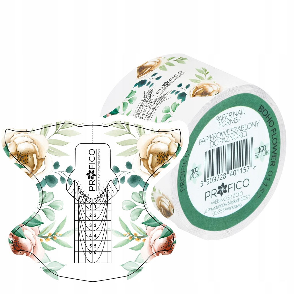 Szablony formy do Przedłużania Paznokci Żelu Akrylu Hybrydy Manicure 100szt