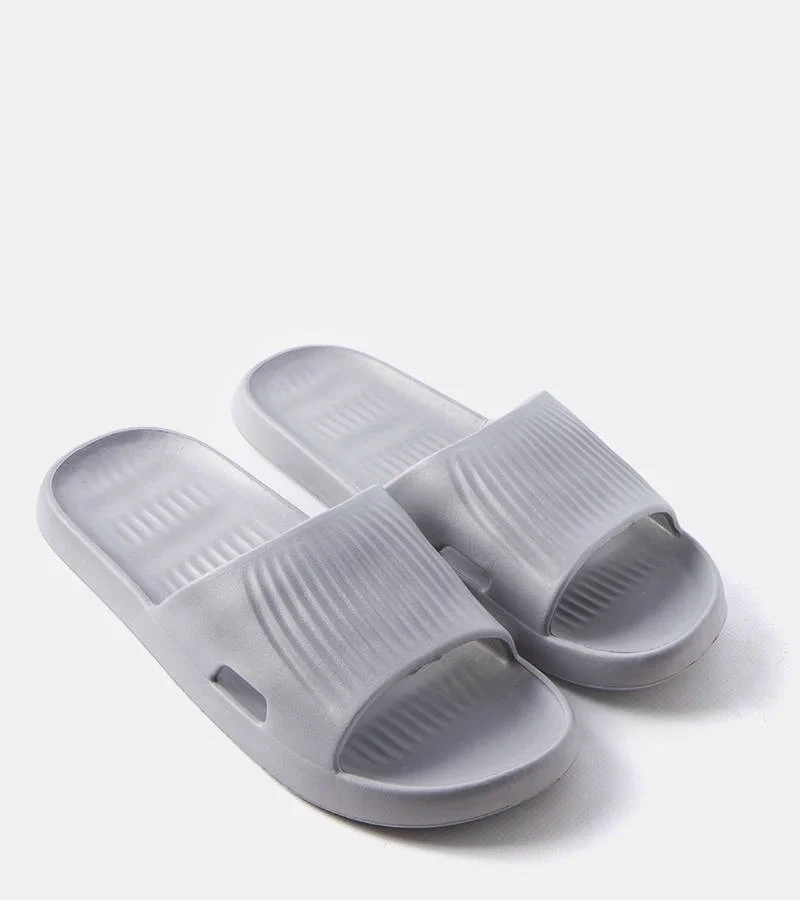 Hers Szare męskie klapki Bienvenue r. 40/41