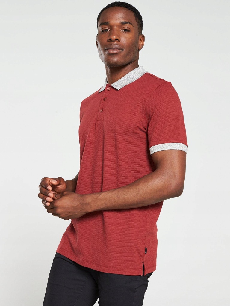 JACK & JONES BORDOWA MĘSKA KOSZULKA POLO__L