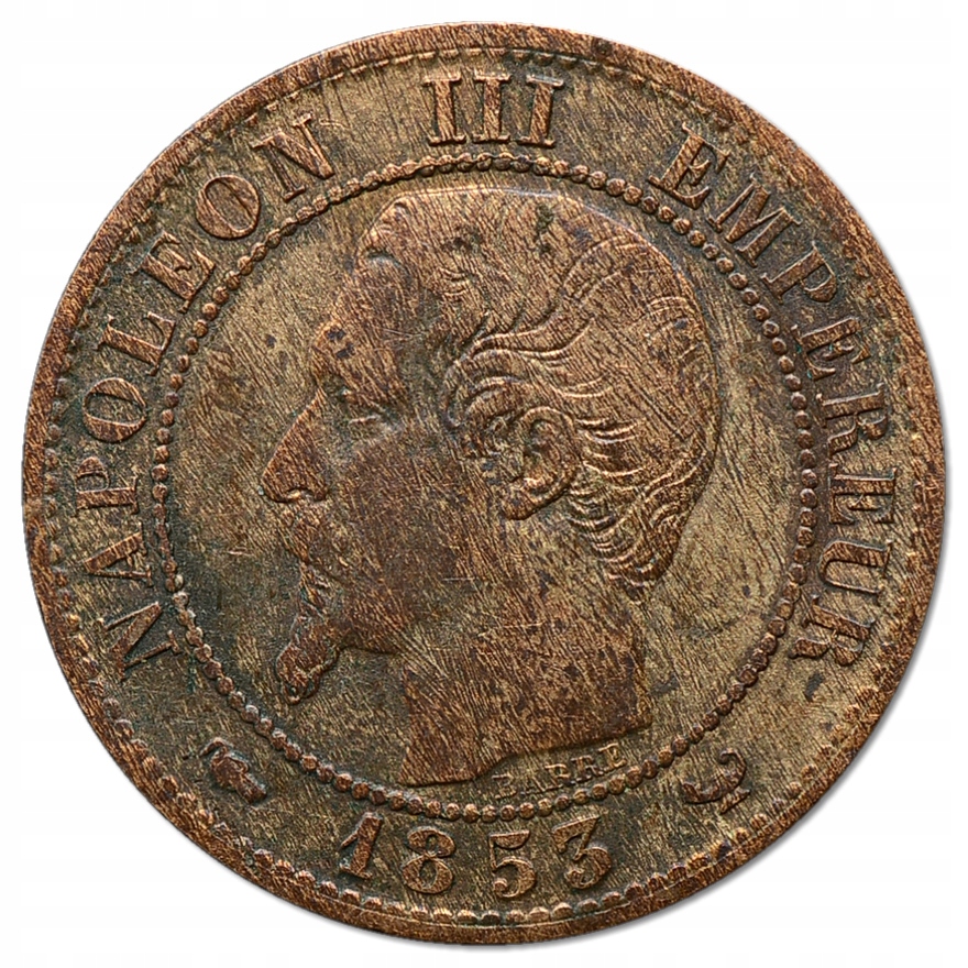25.FRANCJA, NAPOLEON III, 1 CENTIM 1853 W