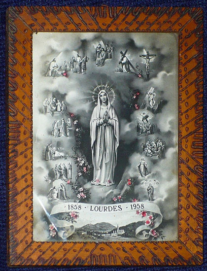 Obrazek w ramce - Lourdes 1958 r