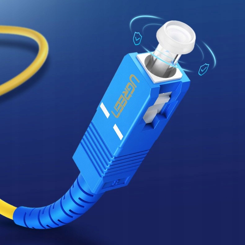 UGREEN KABEL PRZEWÓD DŁUGI JEDNOMODOWY PATCHCORD ŚWIATŁOWÓD 3 M ŻÓŁTY