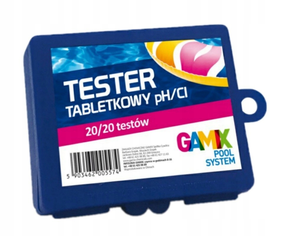 TESTER TABLETKOWY DO WODY BASENOWEJ PH/CL GAMIX