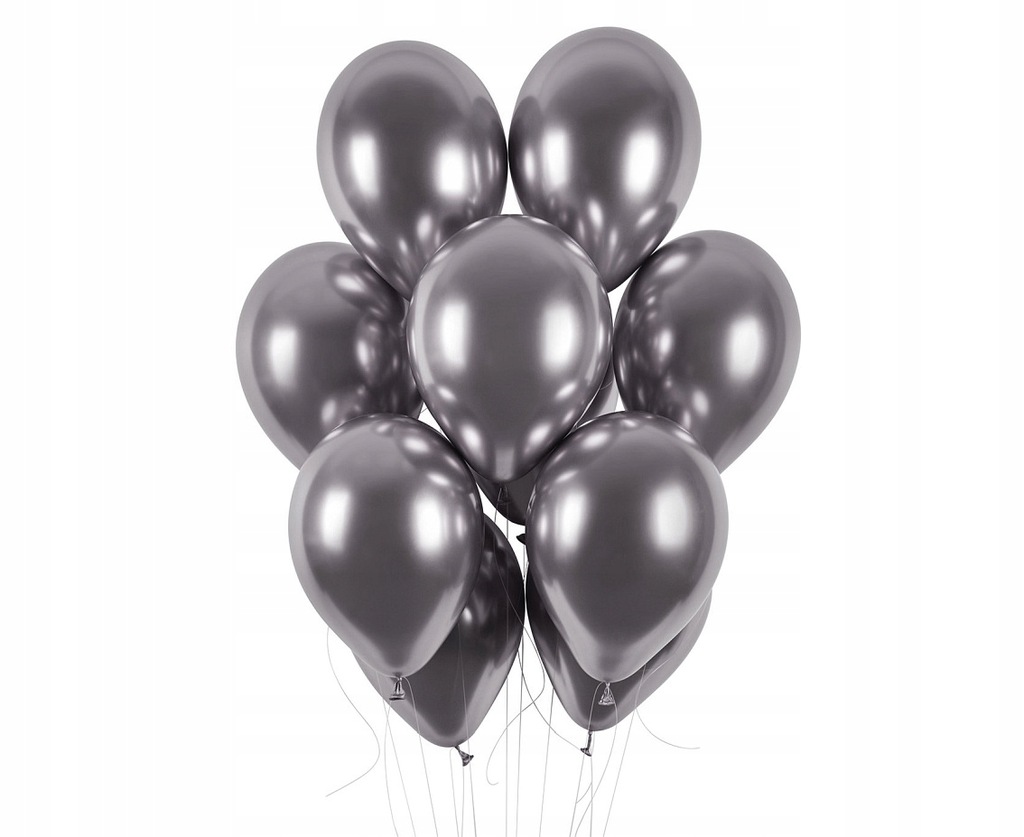 Balony SHINY chromowane 12"- grafitowe/szt