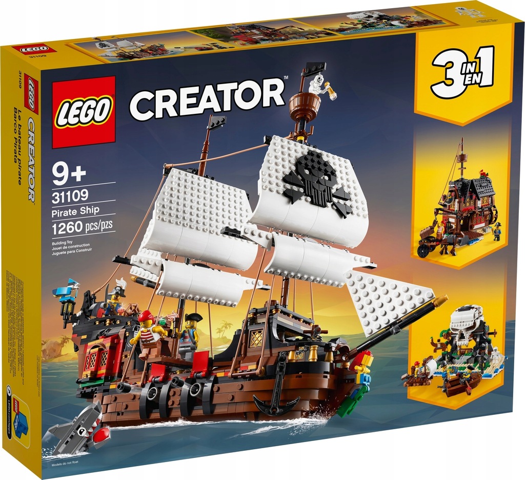 LEGO Creator 31109 Statek piracki Zestaw i Poradnik z Bonusami