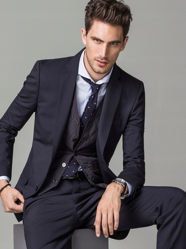 MASSIMO DUTTI 46 ELEGANCKA MARYNARKA E9417