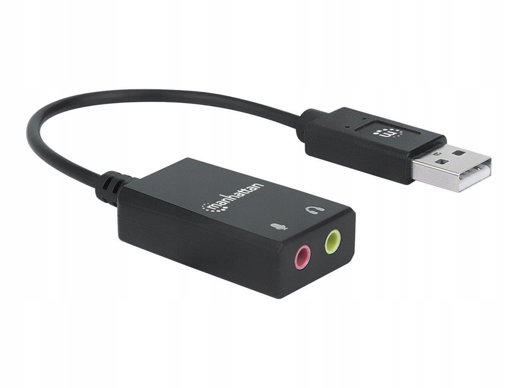 MANHATTAN Karta Dźwiękowa Stereo 2.1 na Kablu USB-A 11cm