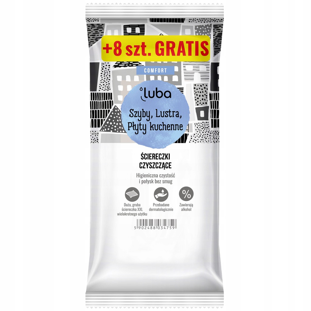 COMFORT ściereczki do Szyb 32 + 8 szt Gratis