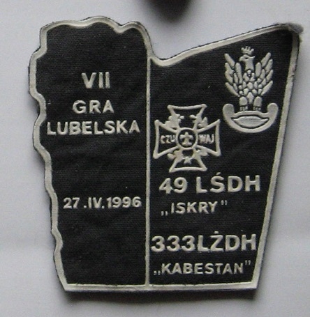ZHP 49 LŚDH ISKRY VII GRA LUBELSKA 1996 - naszywka