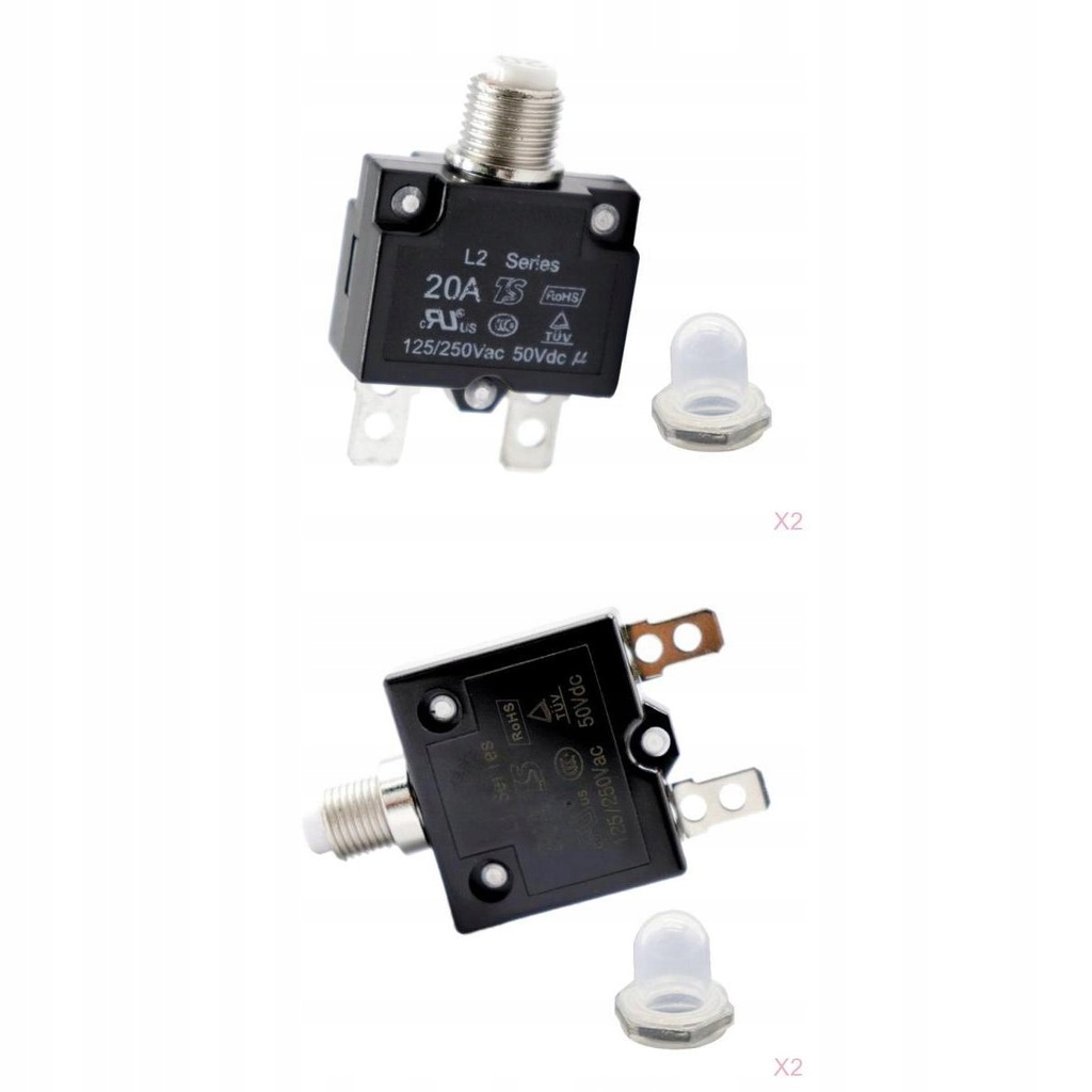 4 Pieces 125/250V 50V DC Push Button Circuit