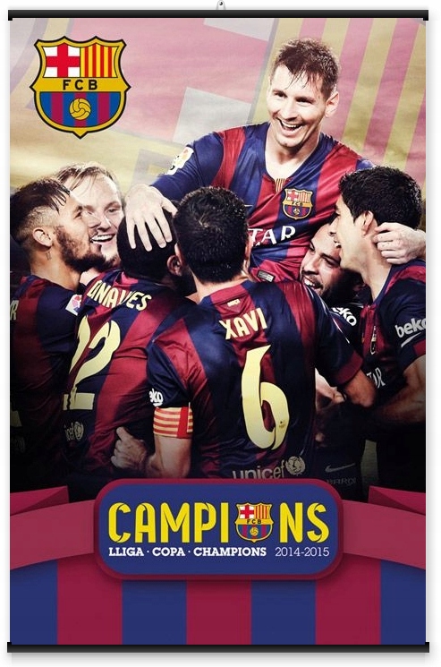 Купить Постер ФК Барселона Месси Хави Суарес 61x91,5 см: отзывы, фото, характеристики в интерне-магазине Aredi.ru