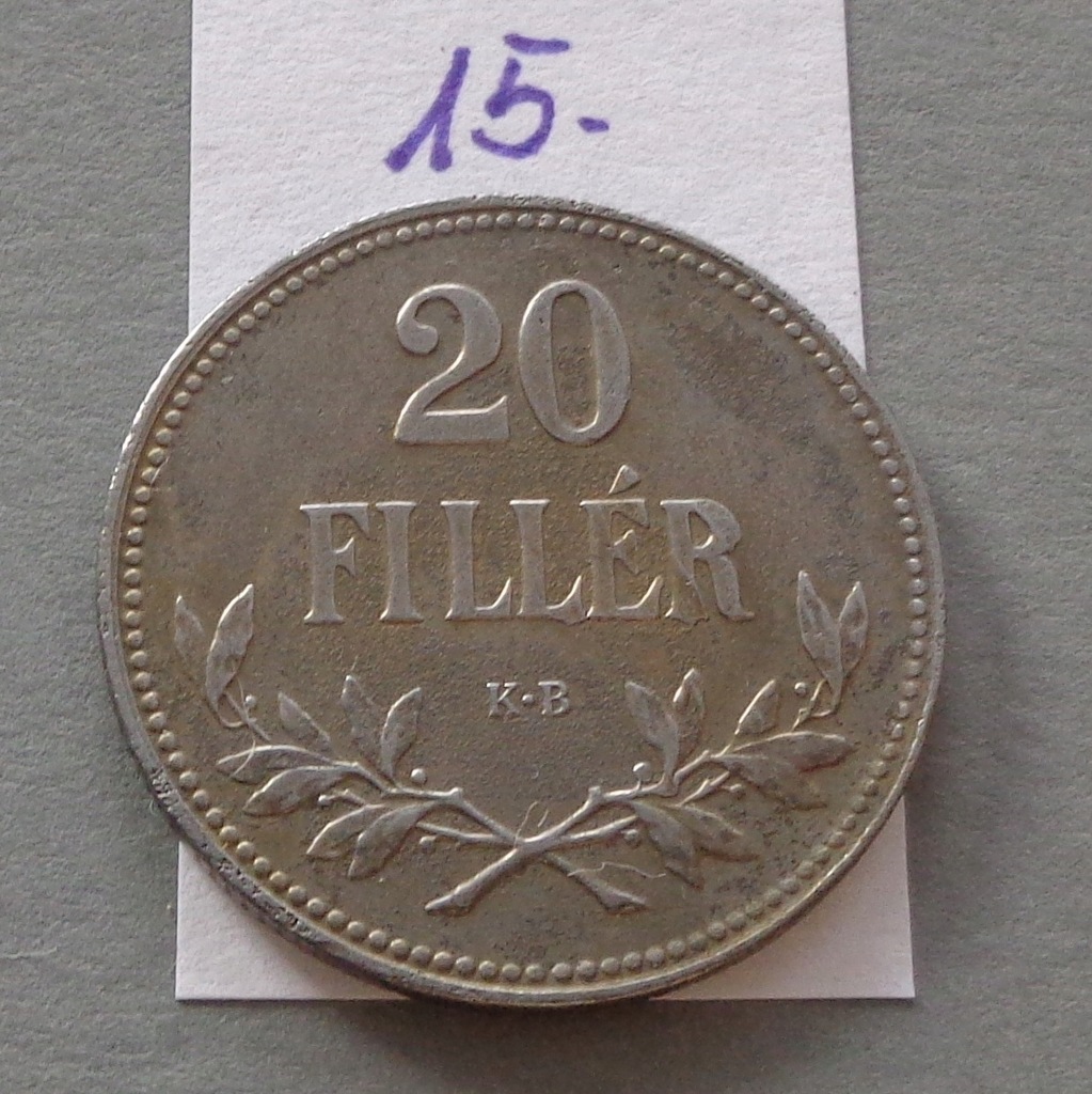 20 FILLER z 1916 roku , Austro-Węgry dla Węgier , GALICJA , ŁADNE