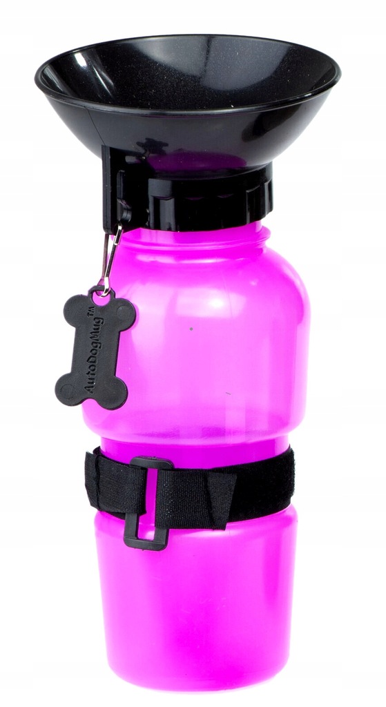 Butelka bidon na wodę dla pieska różowy 0,5l