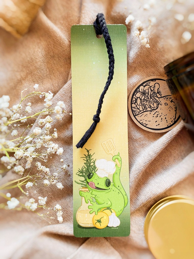 Zakładka do książki z gekonem na prezent | Gekon Norbert | Koniauke