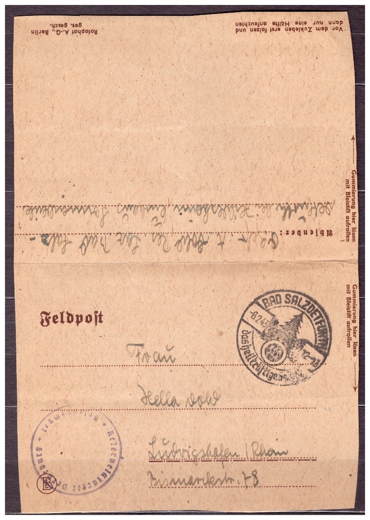 Poczta Polowa - Całość - D .Reich - 1943 rok