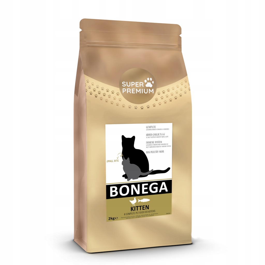 Bonega Super Premium Kurczak z rybą, kocięta 300g