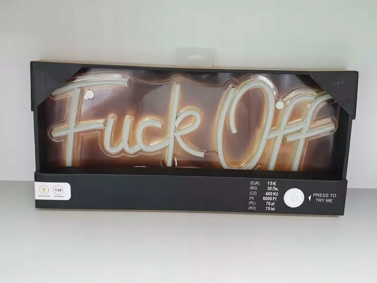 NEON LED FUCK OFF